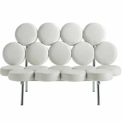 Divano Moderno in Pelle con Struttura in Acciaio Made in Italy di Lusso - Arthur