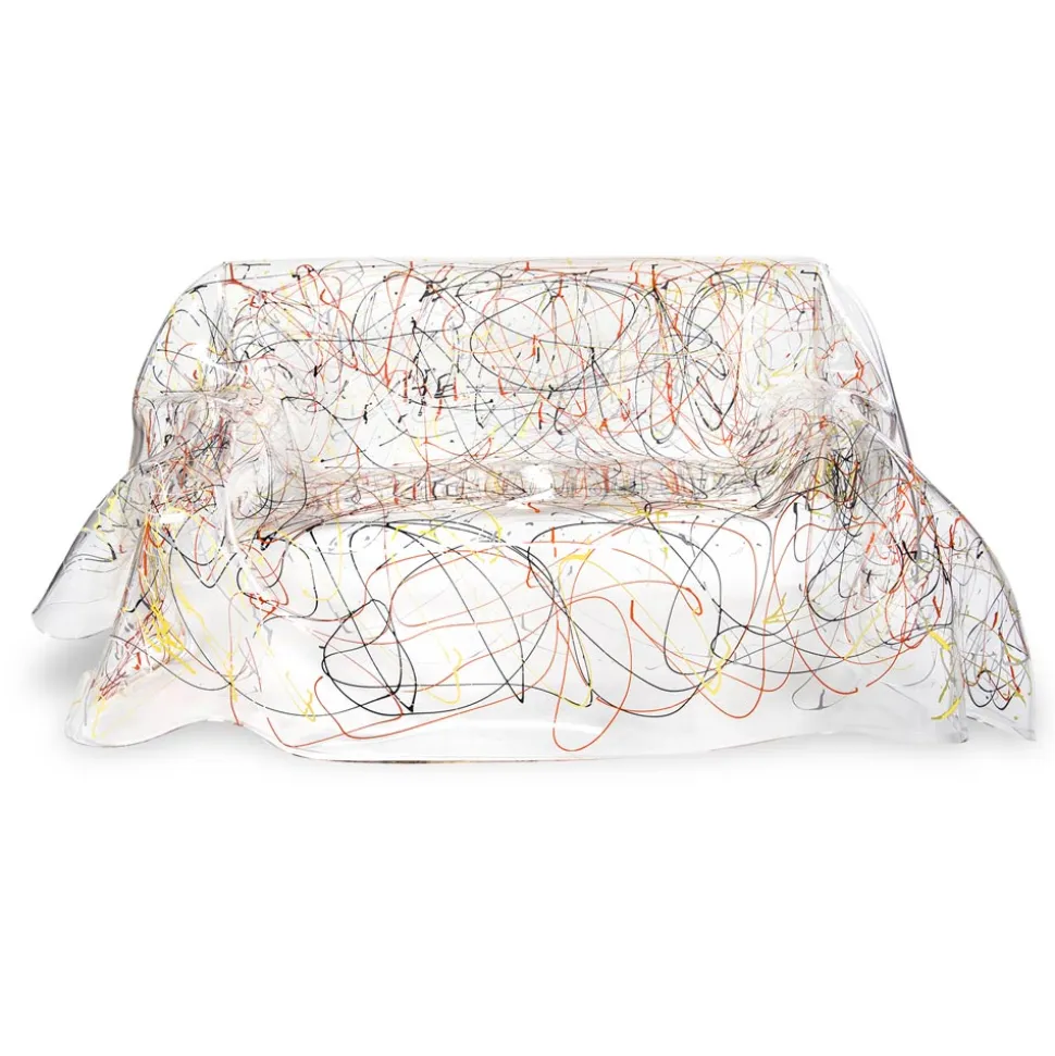 Divano Plexiglass Bianco o Multicolor Riciclabile Interno Esterno - Jolly