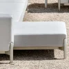 Divano 3 Posti da Esterno in Alluminio con Pouf e Chaise Longue - Filomena
