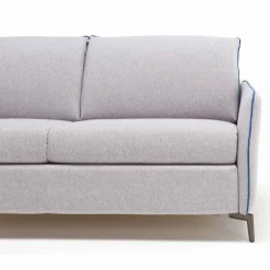 Divano 3 posti di design L 185cm tessuto/ecopelle made in Italy Erica