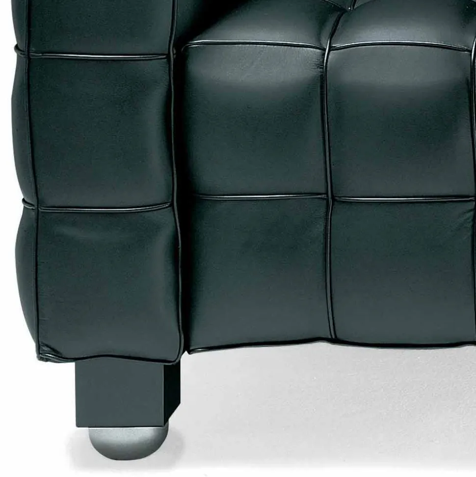 Divano 3 Posti in Pelle Effetto Trapuntato Made in Italy di Qualità - Vesuvio