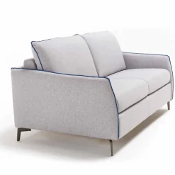Divano 3 posti maxi L205 cm design moderno in ecopelle/tessuto Erica