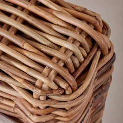 Divano 3 Posti o Maxi da Giardino in Rattan Naturale con Cuscini – Keira