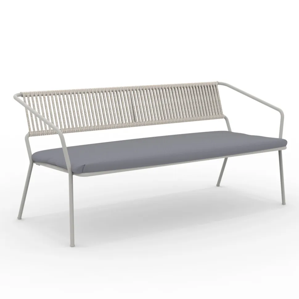 Divano 2 Posti per il Giardino con Cuscino Incluso Made in Italy - Prato