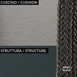 Divano 2 Posti per il Giardino con Cuscino Incluso Made in Italy - Prato