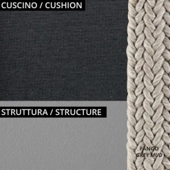 Divano 2 Posti per il Giardino con Cuscino Incluso Made in Italy - Prato