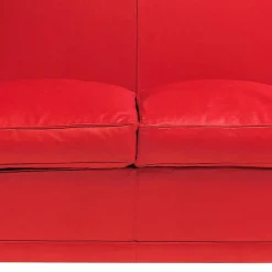 Divano 2 Posti Rivestito in Pelle con Piedini Laccati Made in Italy - Pegolo