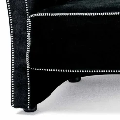 Divano 3 Posti Rivestito in Velluto con Cuciture Bianche Made in Italy - Caster