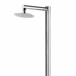 Doccia da Esterno in Acciaio Inox Cromato con Doccetta Made in Italy - Modeo