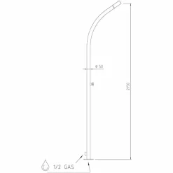 Doccia da Giardino con Soffione ad Incasso in Acciaio Inox Made in Italy - Yuki