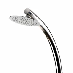 Doccia Esterna in Acciaio con Miscelatore e Soffione Tondo Made in Itay - Yuki