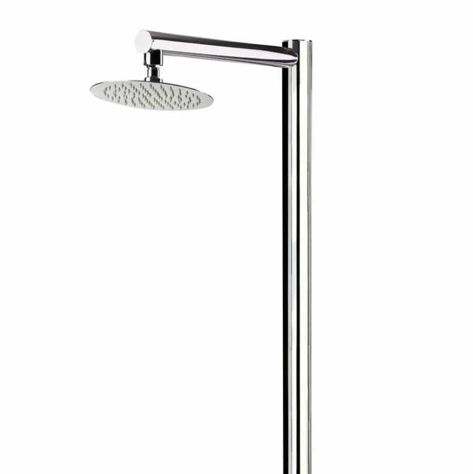 Doccia Esterna in Acciaio Inox con Rubinetto Temporizzato Made in Italy - Modeo