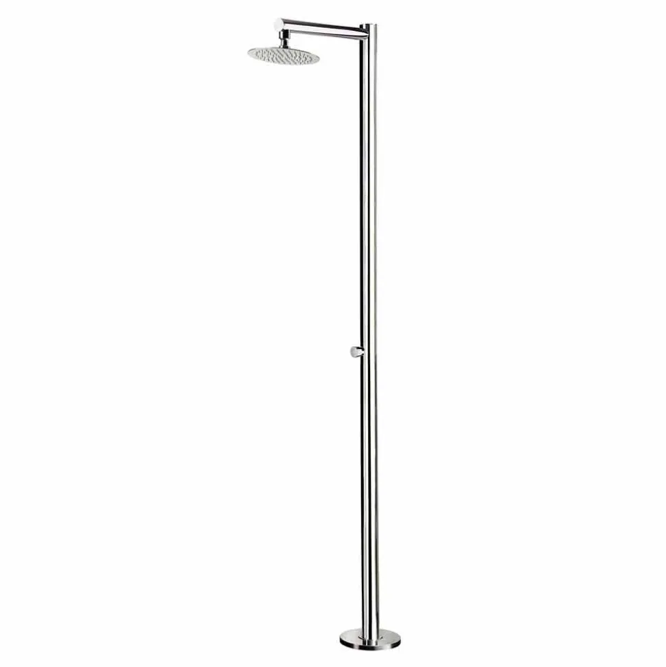 Doccia Esterna in Acciaio Inox con Rubinetto Temporizzato Made in Italy - Modeo