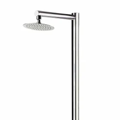 Doccia Esterna in Acciaio Inox Cromato con Miscelatore Made in Italy - Modeo