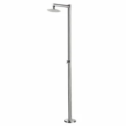 Doccia Esterna in Acciaio Inox Cromato con Miscelatore Made in Italy - Modeo