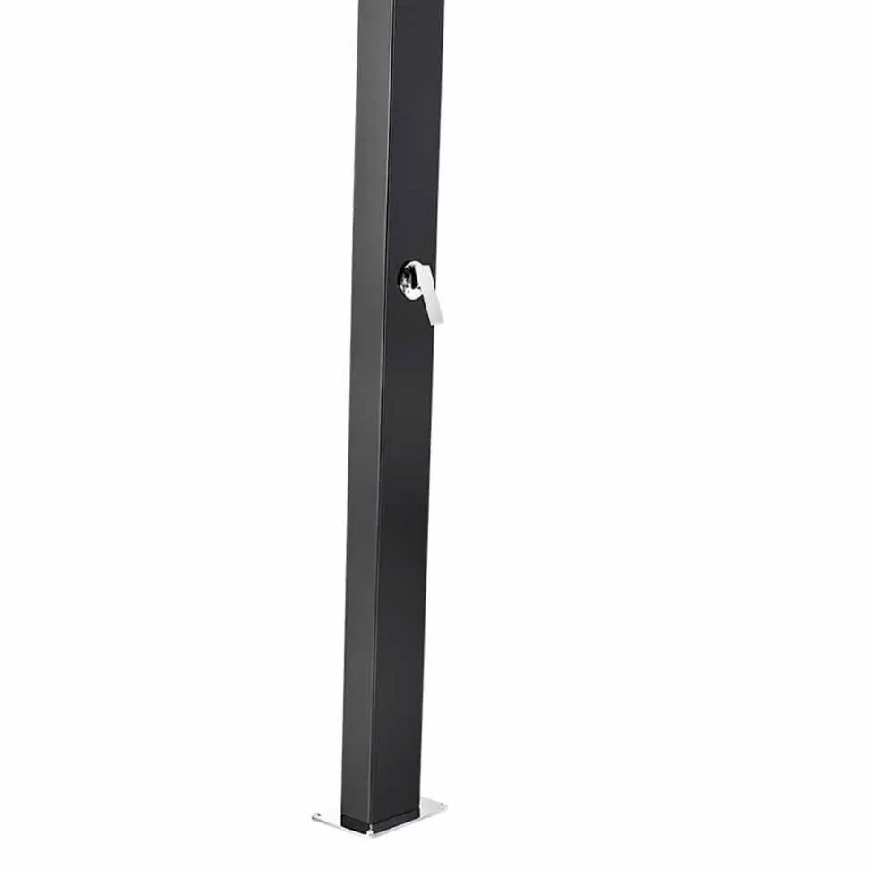 Doccia Solare da Giardino in Acciaio Inox Verniciato Nero Made in Italy - Werner