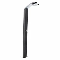 Doccia Solare da Giardino in Acciaio Inox Verniciato Nero Made in Italy - Werner