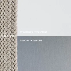 Dondolo da Giardino in Acciaio con Corde e Cuscini Inclusi Made in Italy – Bronn