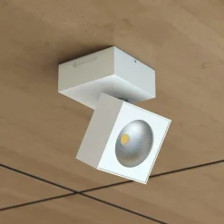 Faretto Applique Orientabile Led 14W in Alluminio Bianco o Nero - Vernon