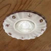 Faretto da incasso tondo in ceramica decorato Ferroluce Pescara
