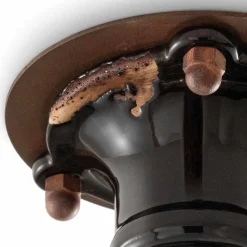 Faretto da soffitto design retrò in ceramica e metallo Cloe Ferroluce