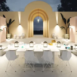 Faretto Led Decorativo da Esterno in Alluminio Bianco o Corten - Bettina