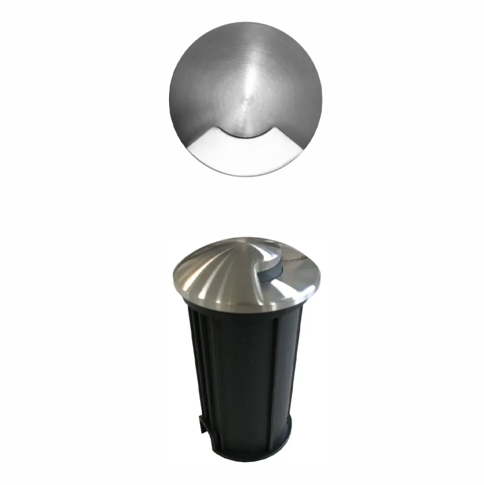 Faretto Rotondo a Led 2W per Esterno in Acciaio Inox, 4 Pezzi - Mayor