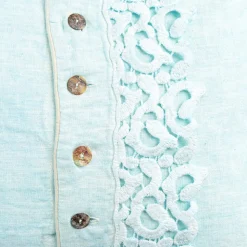 Federa Guanciale in Lino Colorato, Pizzo Poema e Piping Lusso Italiano - Stego