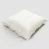 Federa in Lino Leggero Gesso o Retrò con Laccetti Design Quadrato - Prisco