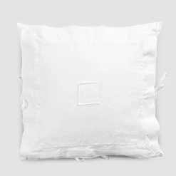 Federa Quadrata in Lino Pesante Bianco e Laccetti Made in Italy - Matero