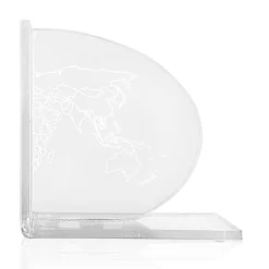 Fermalibri in Plexiglass Trasparente Design con Mappa di Design - Aretone