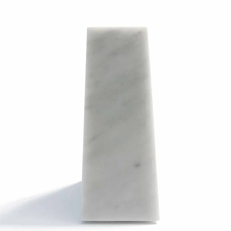 Fermalibro di Design in Marmo Bianco di Carrara Moderno Made in Italy - Tria