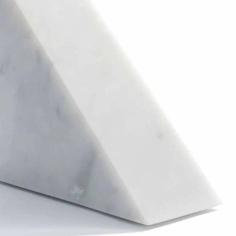 Fermalibro di Design in Marmo Bianco di Carrara Moderno Made in Italy - Tria