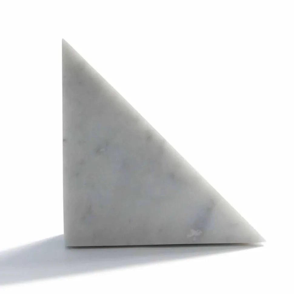 Fermalibro di Design in Marmo Bianco di Carrara Moderno Made in Italy - Tria