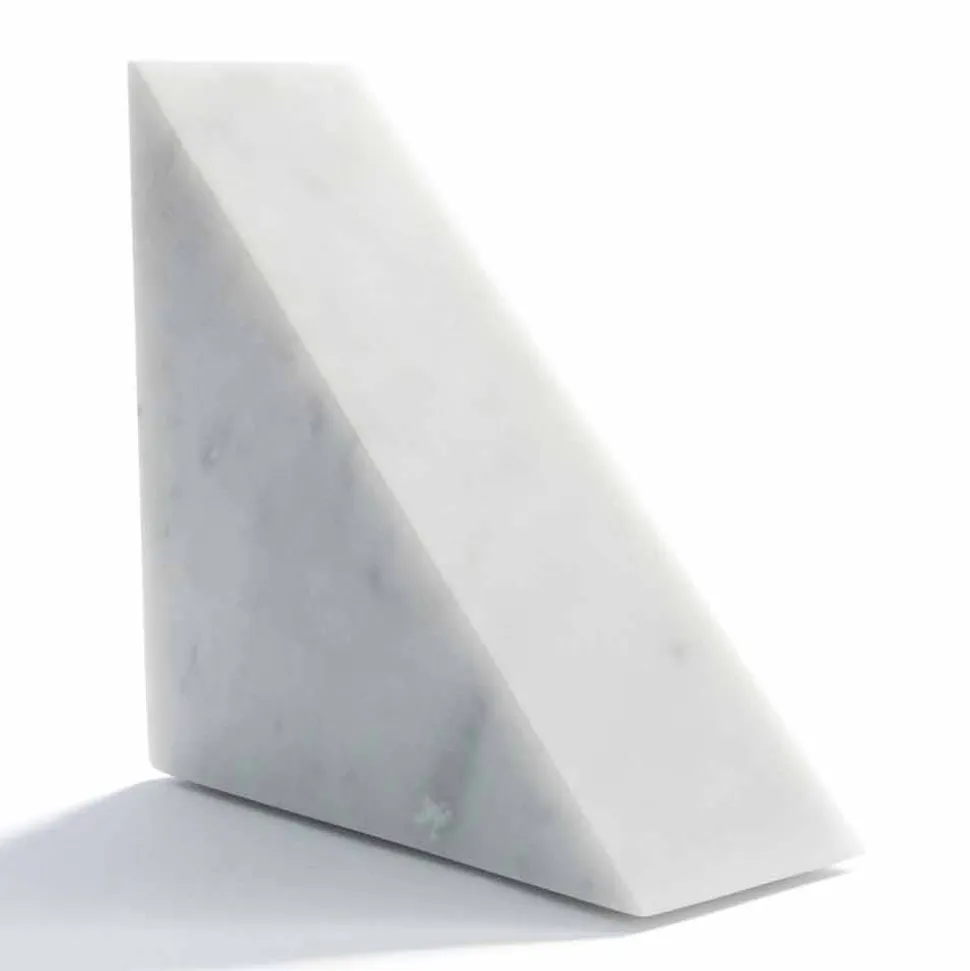 Fermalibro di Design in Marmo Bianco di Carrara Moderno Made in Italy - Tria