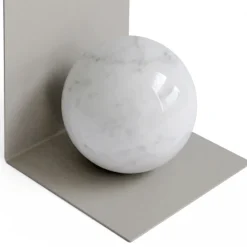 Fermalibro in Metallo con Sfera in Marmo Made in Italy - Akira