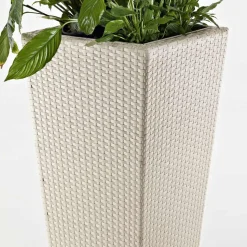 Fioriera Portavaso Outdoor in Polyrattan Intrecciato a Mano – Experia