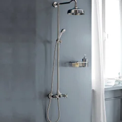 Gruppo Doccia Classico Duplex in Ottone con Soffione 3 Misure - Ercolina