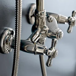 Gruppo Doccia Classico Duplex in Ottone con Soffione 3 Misure - Ercolina