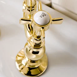 Gruppo Lavabo Vintage a Ponte di Design in Ottone Made in Italy – Katerina