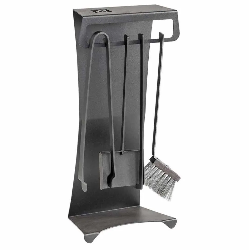 Insieme di 4 Strumenti da Camino in Acciaio di Design Made in Italy - Chandler