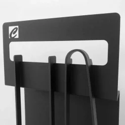 Insieme di Strumenti di Design per Camino in Acciaio Nero Made in Italy - Ostro