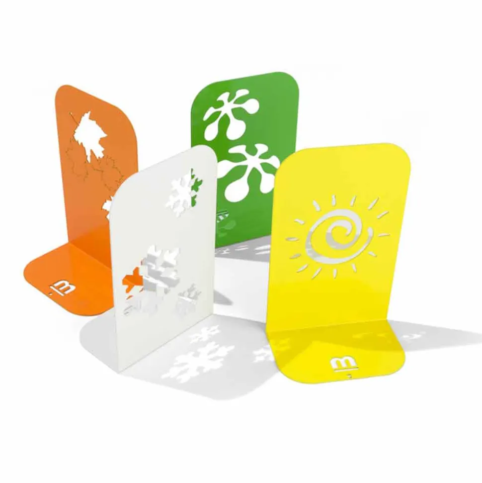 Kit 4 fermalibro moderni “Blokko” by Mabele, design originale Made in Italy