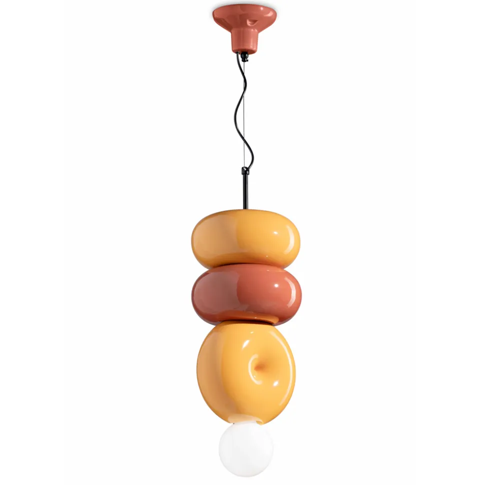 Lampada a 3 Elementi in Ceramica di Diverse Forme Made in Italy - Bumbum