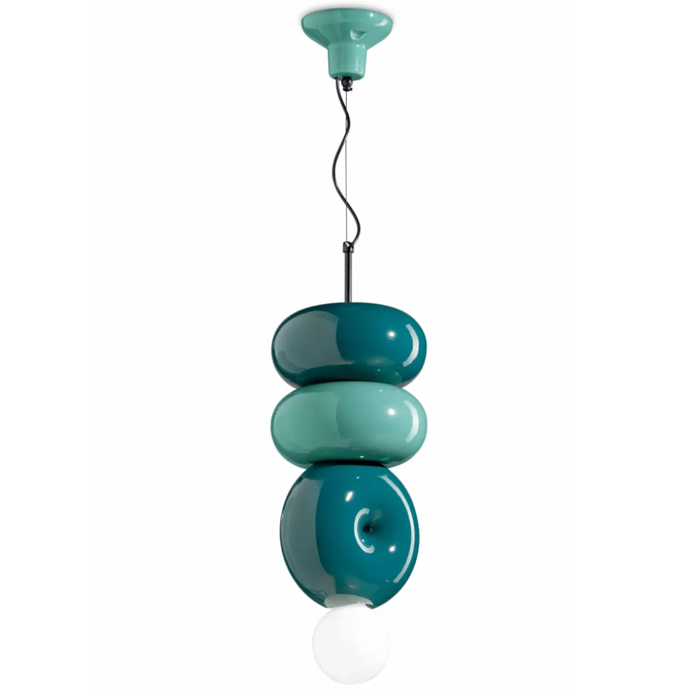 Lampada a 3 Elementi in Ceramica di Diverse Forme Made in Italy - Bumbum