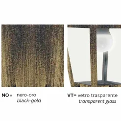 Lampada a muro da giardino in alluminio prodotta in Italia, Kristel