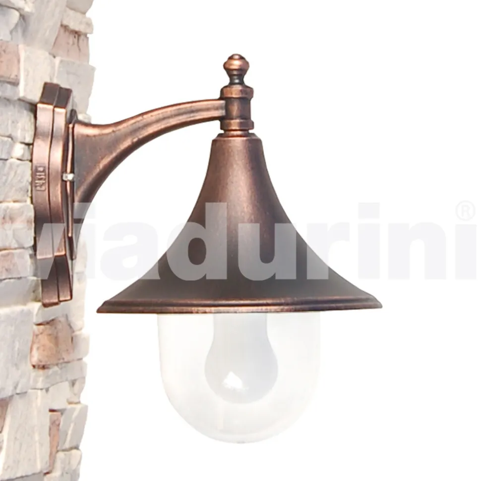 Lampada a muro da giardino in alluminio pressofuso made Italy, Anusca