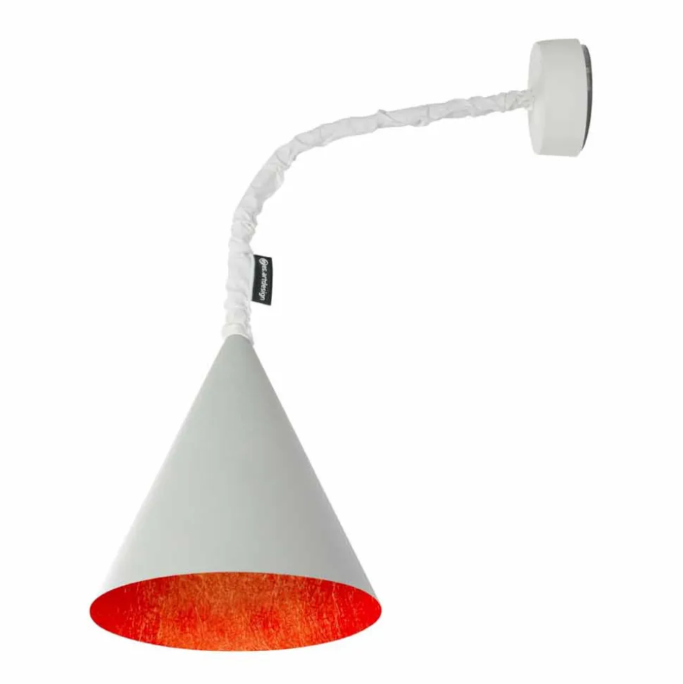 Lampada a muro di design In-es.artdesign Jazz a Cemento verniciata
