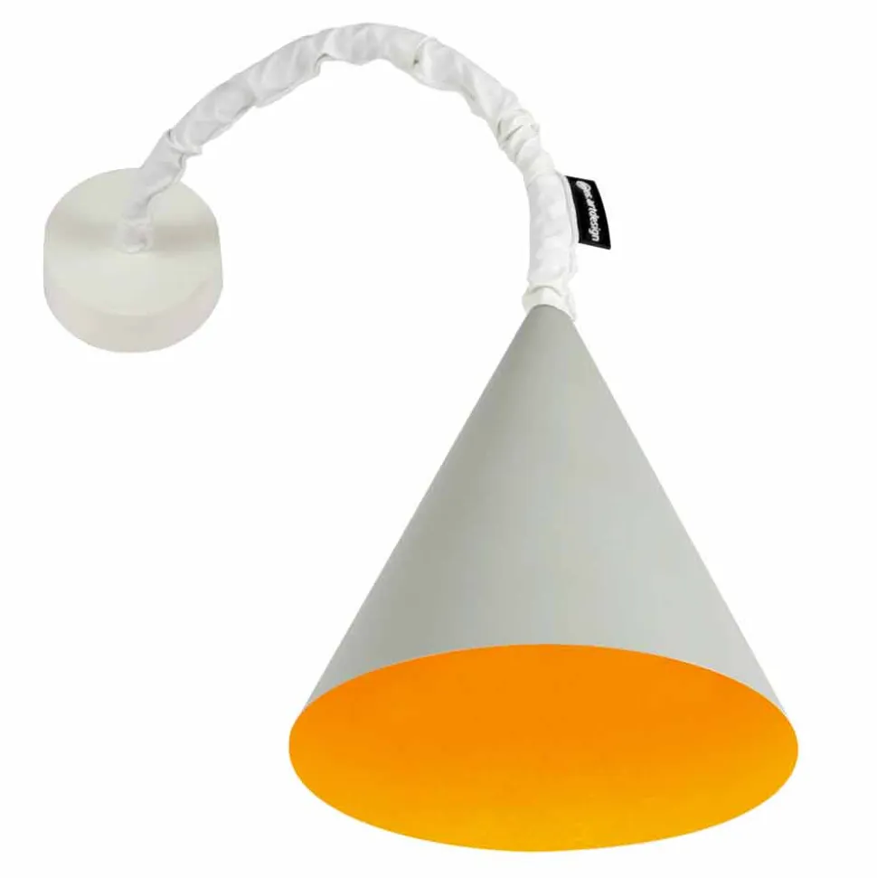 Lampada a muro di design In-es.artdesign Jazz a Cemento verniciata