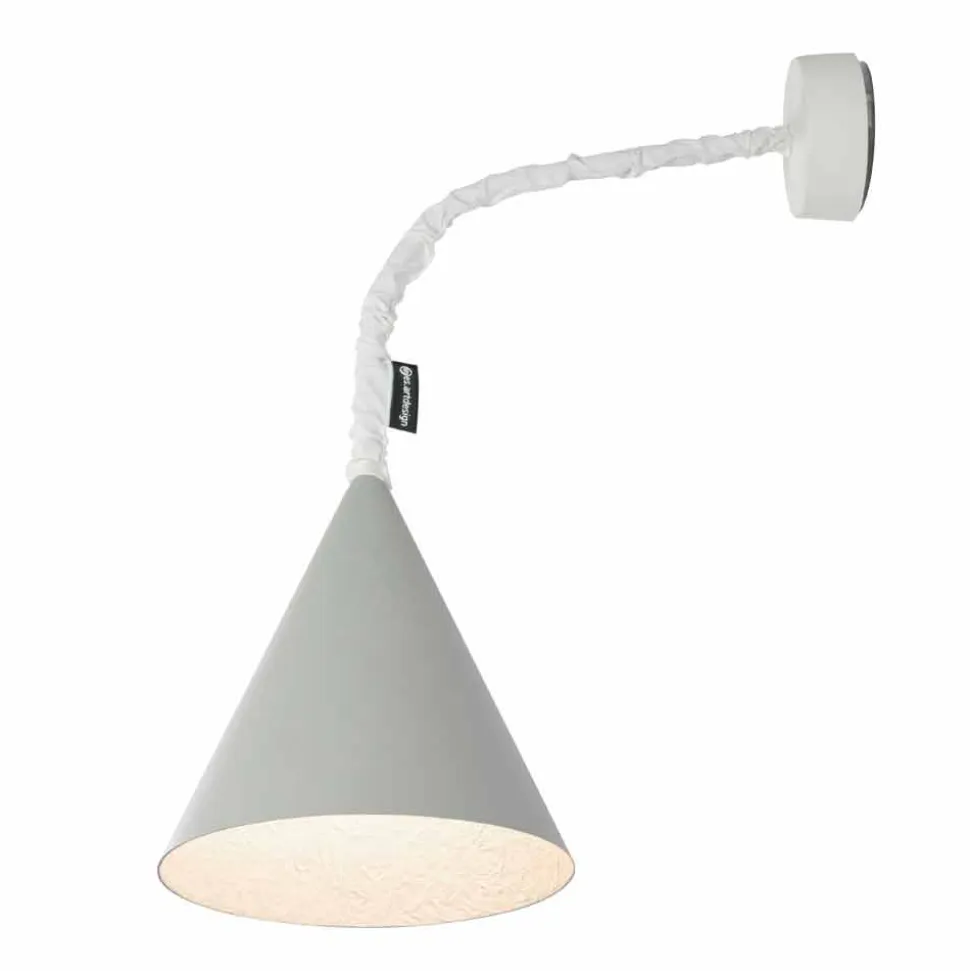 Lampada a muro di design In-es.artdesign Jazz a Cemento verniciata